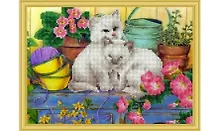 Купить Алмазная мозаика (класс.) 30*40см.., 20цв. Белые котята (ACH012) — Фото №1