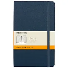 Купить Книга для записей Moleskin Classic Large, твёрдая обложка, синяя, 120 листов, А5 — Фото №1