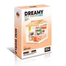 Купить 8002 Конструктор интерьерный для детского творчества – сборный домик Fairy Care «Магазин вкусного чая с молоком», количество деталей - 94 (материалы: пластик, металл, картон), со световыми эффектами ( — Фото №1