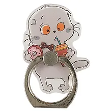 Купить Держатель-кольцо для телефона Басик с кофе (металл) (коробка) (12-17754-210602) — Фото №1