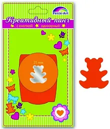 Купить Панч-дырокол кнопочный "Медвежонок" 25мм 62,5*44*49мм в блистере — Фото №1