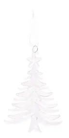 Купить Новогоднее подвесное украшение Елочка перламутровая (пластик) (ПВХ бокс) (10х14) (12-09229-2-N18) — Фото №1