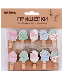 Купить Прищепки декоративные с веревкой "Дино" — Фото №1