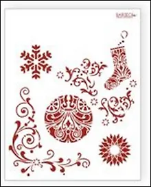 Купить Трафарет пластиковый многоразовый Шар Носочек Ажур (20х25) (НГ016) — Фото №1