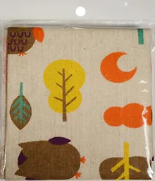 Купить Отрез льна (48*48см) (пакет) Разноцветные Совы с деревьями (11-00399-L9) — Фото №1