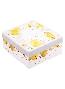 Купить Коробка подарочная Золотые шары 15*15*6,5см, картон — Фото №1