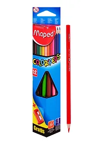Купить Карандаши цветные Maped, Color'Peps, 12 цветов с точилкой — Фото №1