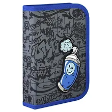 Купить Пенал 1отд. "ГРАФФИТИ" 13.3*20*3.5см, полиэстер, молния, резин.нашивка, сублимац.печать — Фото №1