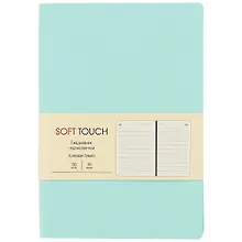 Купить Ежедневник недат. А5 136л "SOFT TOUCH" весенний мятный, интегр.обл., иск.кожа, тонир.блок, скругл.углы, цв.торец, ляссе — Фото №1