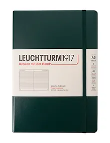 Купить Книга для записей A5, 125 листов в линейку "Medium", твердая обложка, Зеленый лес, Leuchtturm1917 — Фото №1