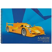 Купить Альбом для рисования Listoff, "Победитель гонки", А4, 20 листов, на гребне — Фото №1