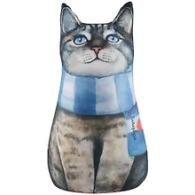 Купить Подушка декоративная антистресс СПб Кот с шарфом (45х24) (АН2022-2) — Фото №1