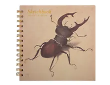 Купить Скетчбук 195*195 40л "Дюрер. Жук-олень" 160г/м2, тв.обложка, спираль — Фото №1