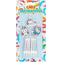 Купить Набор свечей для торта Единороги (12шт) (6см) — Фото №1