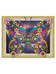 Купить Алмазная мозаика MAZARI Необычная бабочка 1 , 40х50см частичная выкладка, стразы разного размера — Фото №1