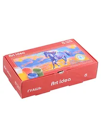 Купить Краски гуашевые "Art idea", 24 гр, 8 цветов — Фото №1