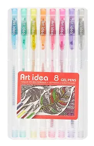 Купить Ручки гелевые Art idea, 8 цветов 1 мм — Фото №1