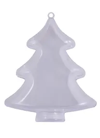 Купить Заготовка для декора разъемная Елка, 10,5 х 9,5 х4см(пластик) — Фото №1