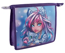 Купить Папка для тетрадей Феникс+, "Девушка с барсом", А5, на молнии — Фото №1