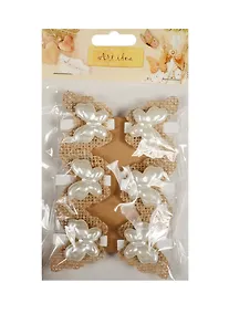 Купить Декоративные прищепки холщевые Бабочки (6шт) (11-00399-SC-2286) — Фото №1