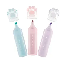 Купить Текстовыделители Yoi, "Лапки", 3 цвета, в ассортименте — Фото №1