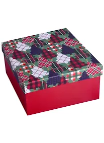 Купить Коробка подарочная "New Year's forest" 17*17*9,5см. Картон — Фото №1