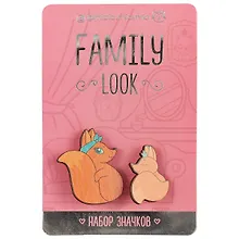 Купить Набор значков для мамы и ребенка Лисички 8 х 12 см 2985417 — Фото №1