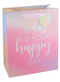 Купить Пакет А4 26*32*12,5 "Праздничный градиент" жен., бум., тиснение, тег — Фото №1