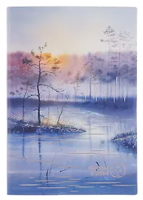 Купить Ежедневник недат. А5 160л "Наппа. Аффирмации" синий, кожзам, мягк. переплет, тисн.фольгой, офсет, справ.мат-лы, 2 ляссе, инд.уп — Фото №1