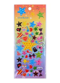 Купить Стикеры зефирые Звезды и сердца микс — Фото №1