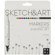 Купить Маркеры для скетчинга 12цв "SKETCH&ART" Вечер, Bruno Visconti — Фото №1