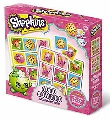 Купить Настольная игра, Оригами, Shopkins 2в1 Лото, Домино 02811 — Фото №1