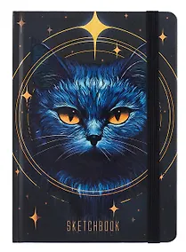 Купить Скетчбук А5 80л "КОСМИЧЕСКИЙ КОТ" 120г/м2, тв.обложка — Фото №1