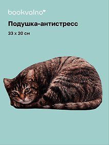 Купить Подушка декоративная антистресс Котик серый (33х20) (bv-16) — Фото №1