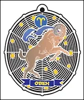 Купить Закладка для книг Знак зодиака Овен (RBM-17) (Мир Бижу) — Фото №1