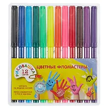 Купить Фломастеры Рисовашка, 12 цветов — Фото №1