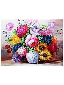 Купить Алмазная мозаика MAZARI Роскошный букет 30х40см (рама 33х43см) частичная выкладка, стразы разного размера — Фото №1