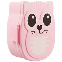 Купить Ланч-бокс в форме котика (розовый) (пластик) (17х14) — Фото №1