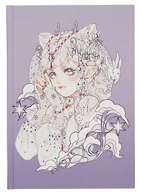 Купить Книга для записей А5 96л кл. "Fairy (Эксклюзив)" 7БЦ, ламинация soft touch, тиснение фольгой "Galaxy", офсет — Фото №1