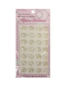 Купить Наклейки ЗD розы молочные, 28 шт, 1.2 см — Фото №1