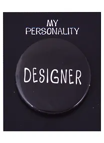 Купить Значок круглый Designer (черный) (металл) (38см) (ЗН2021-001) — Фото №1