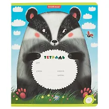 Купить Тетрадь в клетку Erich Krause, "Зверушки", 12 листов, в ассортименте — Фото №1