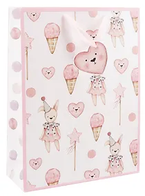 Купить Пакет А3 32*42*11,5 "Сердечки и мороженки" дет., бум.мат.ламинат — Фото №1