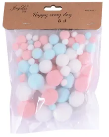 Купить Набор помпонов для творчества (пастельный микс) — Фото №1