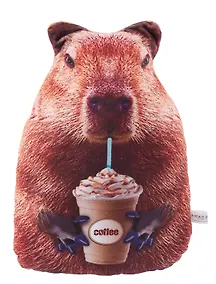 Купить Мягкая игрушка Капибара с кофе (31х17) (19.21.1) — Фото №1