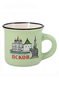 Купить Кружка-мини зеленая Псков (5см) (фарфор) (Псков) (065-9-25) — Фото №1