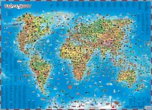 Купить Карта мира для детей. (Односторонняя настенная карта) — Фото №1
