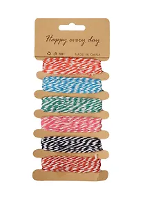 Купить Набор шнуров для декора 5 метров*6 цветов, хлопок — Фото №1