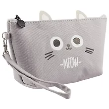 Купить Косметичка на молнии Кошка Meow (20х11) (текстиль) (ПВХ бокс) — Фото №1