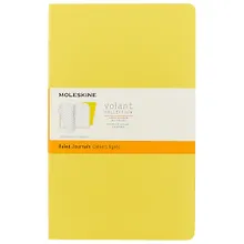Купить Набор книг для записей Moleskin Volant Large, 2 штуки, мягкая обложка, жёлтые, 48 листов, А5 — Фото №1